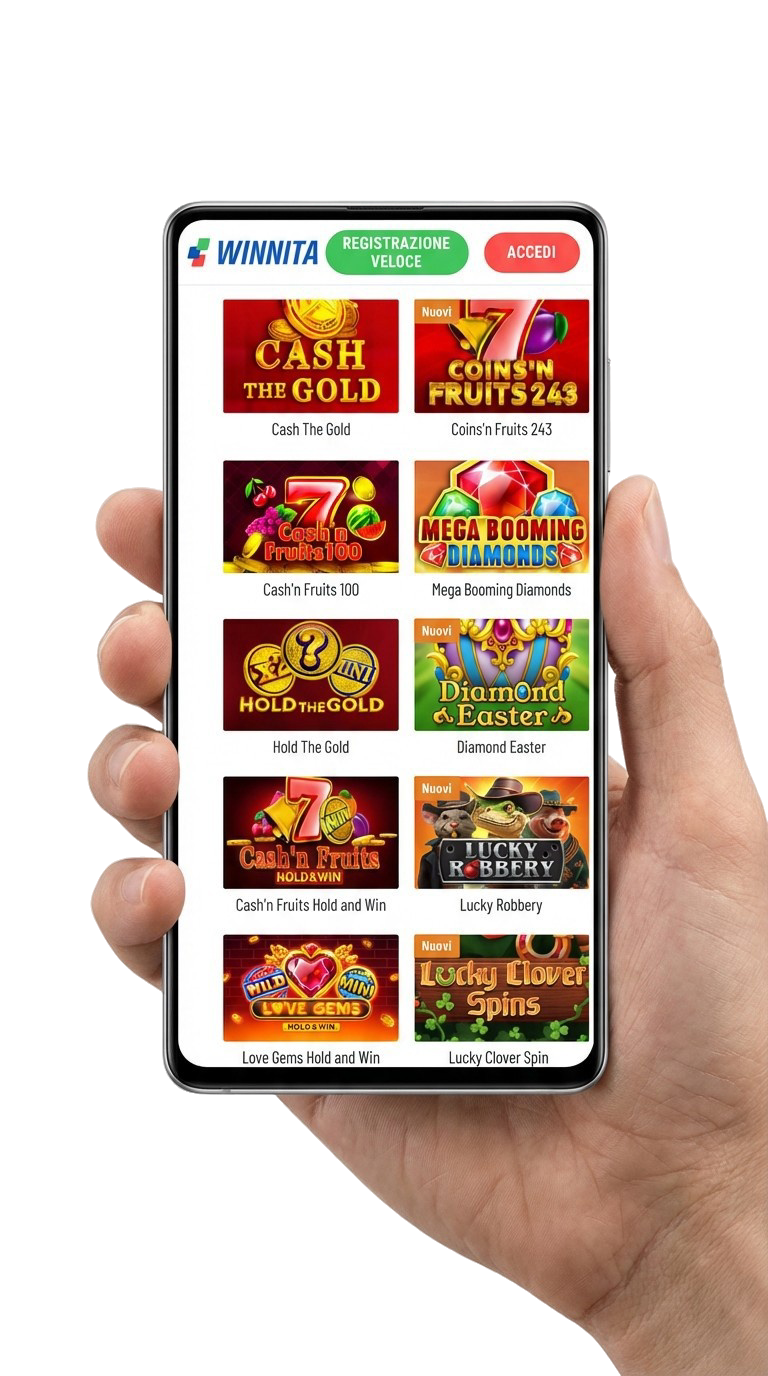 App Winnita Casino su smartphone